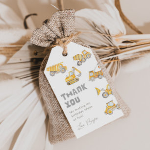 Gastgeschenk-Tags des Baugewerbes   Ausdrucke Tags Geschenkanhänger