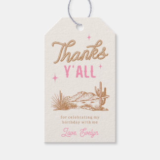 Gastgeschenk-Tags des Girl's Pink Western Geschenkanhänger