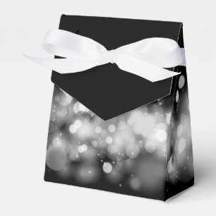 Gastgeschenk "White and Black Bokeh" Geschenkschachtel