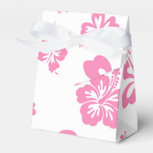 Gastgeschenke für Blume mit weißem und rosa Hibisk Geschenkschachtel