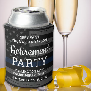 Gastgeschenke für die Polizeieinweisung: Thin Blue Dosenkühler