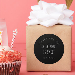 Gastgeschenke für personalisierte Altersversorgung Runder Aufkleber