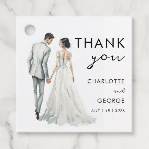 Gastgeschenke Hochzeiten der Bride Groom Wasserfar Geschenkanhänger