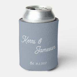 Gastgeschenke Hochzeiten Dusty Blue Minimalistisch Dosenkühler