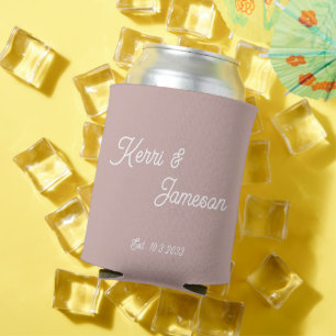 Gastgeschenke Hochzeiten Dusty Pink Minimalistisch Dosenkühler