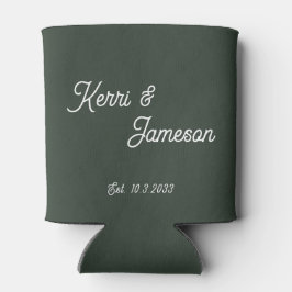 Gastgeschenke Hochzeiten Forest Green Minimalistis Dosenkühler