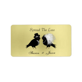 Gastgeschenke Hochzeiten Jam Jar Labels verbreiten Adressaufkleber