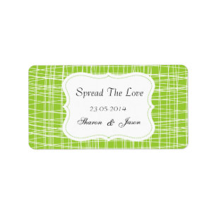 Gastgeschenke Hochzeiten Jam Jar Labels verbreiten Adressaufkleber