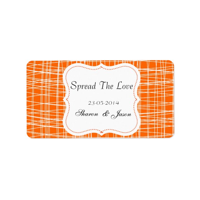 Gastgeschenke Hochzeiten Jam Jar Labels verbreiten Adressaufkleber (Vorne)