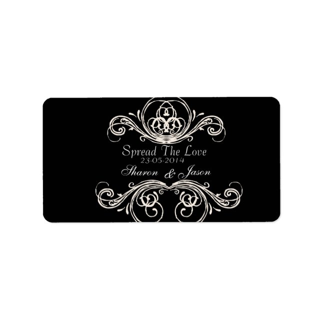 Gastgeschenke Hochzeiten Jam Jar Labels verbreiten Adressaufkleber (Vorne)