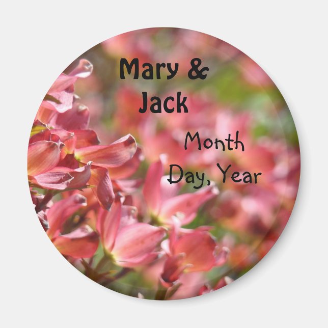 Gastgeschenke Hochzeiten Magnete Floral Bridal Set (Vorne)