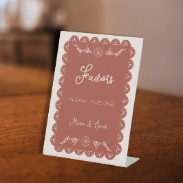 Gastgeschenke Hochzeiten nehmen einen Papel Picado Sockelschild