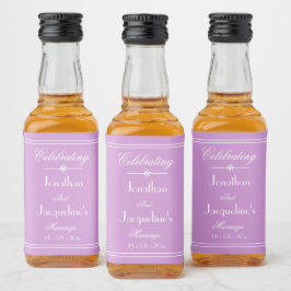 Gastgeschenke Hochzeiten Skriptname Elegant Mauve Alkoholflaschenetikett