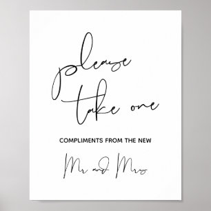Gastgeschenke Hochzeiten Unterschreiben Bitte nehm Poster