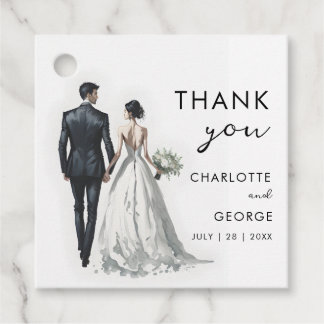 Gastgeschenke Hochzeiten zur Darstellung von Braut Geschenkanhänger