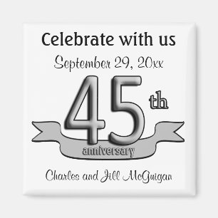 Gastgeschenke zum 45. Jubiläum Save the Date Magnet