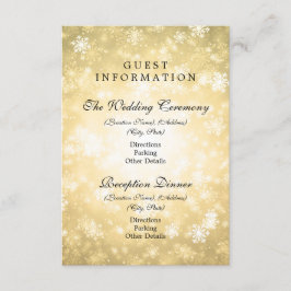 Gastinformationen Gold Winter Wonderland Begleitkarte