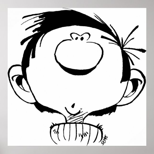 Gaston Lagaffe Guust Flater Gomer Goof von Seppe M Poster (Vorne)