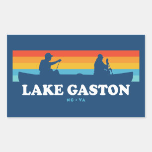 Gaston Lake North Carolina Virginia Canoe Rechteckiger Aufkleber