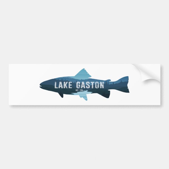 Gaston Lake North Carolina Virginia Fisch Autoaufkleber (Vorne)