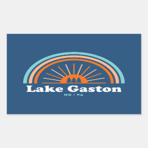 Gaston Lake North Carolina Virginia Rainbow Rechteckiger Aufkleber
