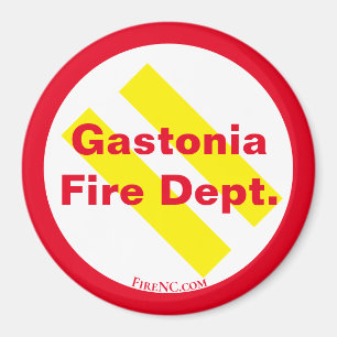 Gastonia Fire Dept. rot/gelb/weiß Magnet