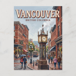 Gastown Dampfuhrwerk Vancouver Kanada Postkarte