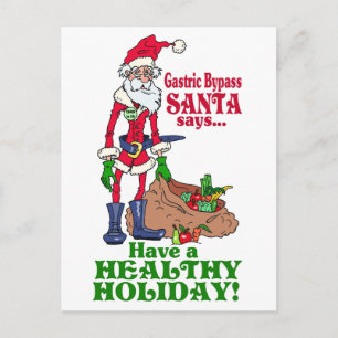 Gastric Bypass Santa Feiertagspostkarte