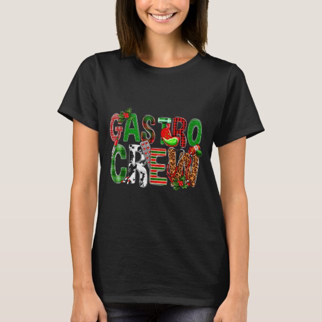 Gastro Crew Christmas Nurses Xmas Pajamas Pjs Wome T-Shirt (Vorderseite)