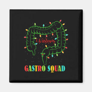 Gastro Nurse Squad Spaß Weihnachten Lights Gastroe Magnet