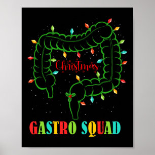 Gastro Nurse Squad Spaß Weihnachten Lights Gastroe Poster