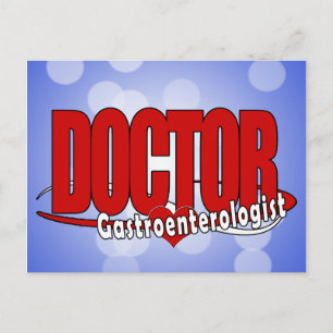 Gastroenterologe DOCTOR LOGO BIG RED Postkarte