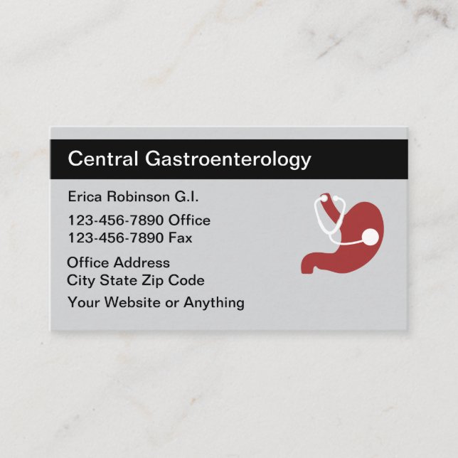 Gastroenterologe Medical Business Cards Design Visitenkarte (Vorderseite)