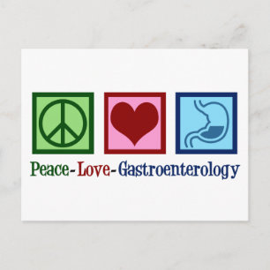 Gastroenterologe - Peace Liebe Gastroenterologie Postkarte