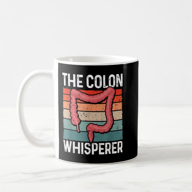 Gastroenterologe Vintager Proctologe Colon Whis Kaffeetasse (Links)