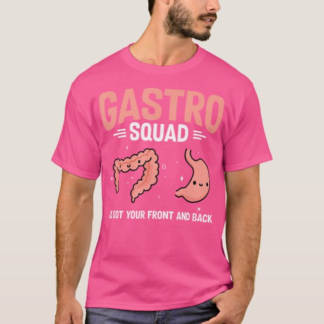 Gastroenterologie Gastro Squad Endos Colonos T-Shirt (Vorderseite)