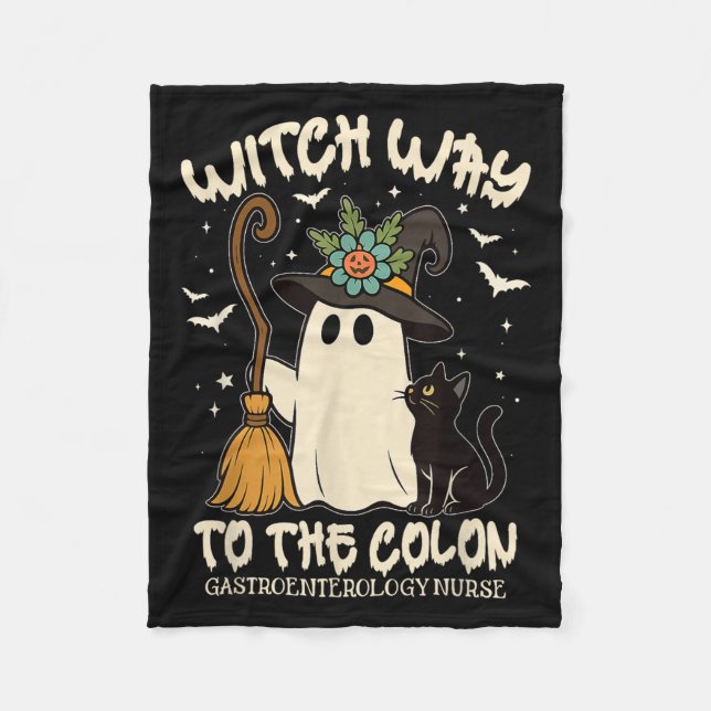 Gastroenterologie NurHalloween Endo Nurse Ghost Fleecedecke (Vorderseite)