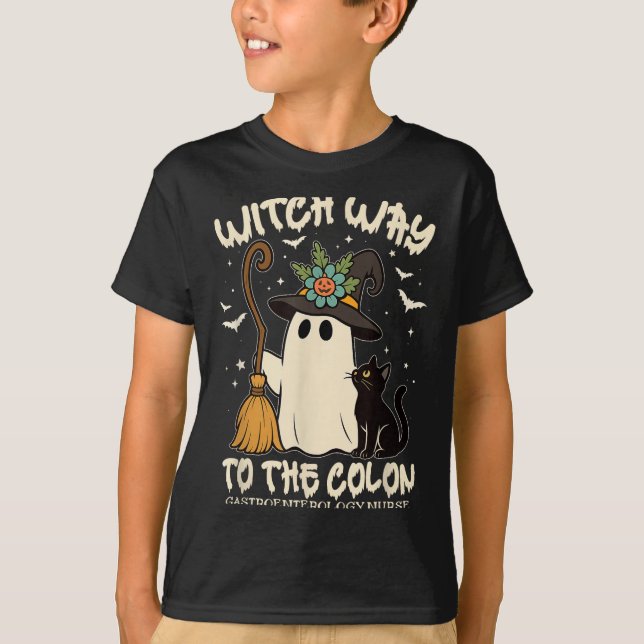 Gastroenterologie NurHalloween Endo Nurse Ghost T-Shirt (Vorderseite)
