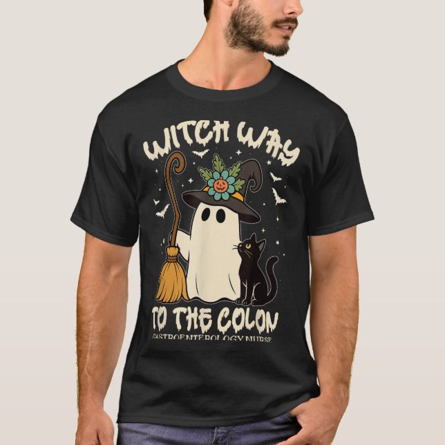 Gastroenterologie NurHalloween Endo Nurse Ghost T-Shirt (Vorderseite)