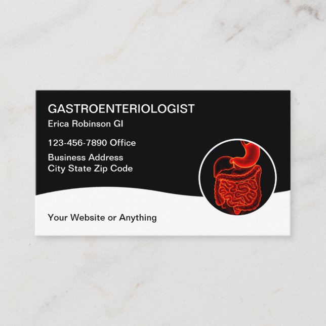 Gastroenterologist Medical Business Cards  Visitenkarte (Vorderseite)