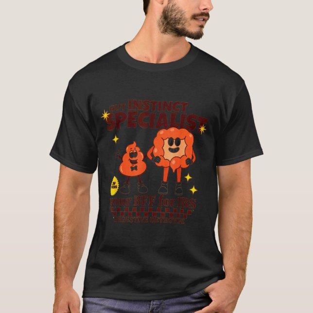 Gastroenterologist Retro Intestine Gift Ibs Gi Nur T-Shirt (Vorderseite)