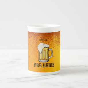 Gastronomie im Retro-Design für Bier-Logo-Shops Prozellantasse