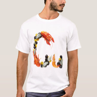 Gastronomisches Alphabet: C steht für Krustentier T-Shirt