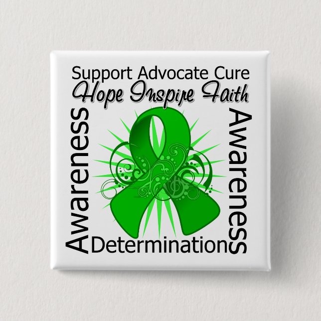 Gastroparesis Inspiration Spiral Ribbon Button (Vorderseite)