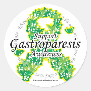 Gastroparesis Schmetterlings-Band Runder Aufkleber