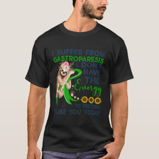 Gastroparesis Sloth Vintag Awareness Shirt Warrio
