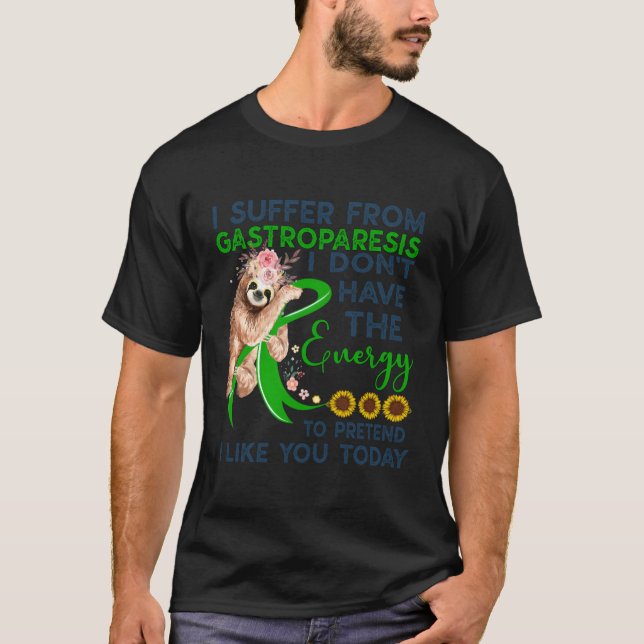 Gastroparesis Sloth Vintag Awareness Shirt Warrio (Vorderseite)
