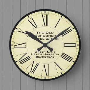 Gaststätte oder Bar-Thema Runde Wanduhr
