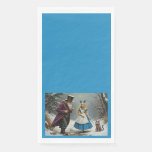 Gasttücher für das Winter Alice Blue Papier Serviette