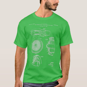 Gasturbine Motor 1954 patentiert weiß T-Shirt